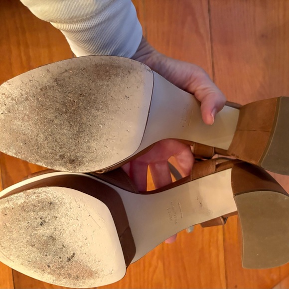 Tan Stuart Weitzman Platform Sandals Size 9 - Picture 5 of 8